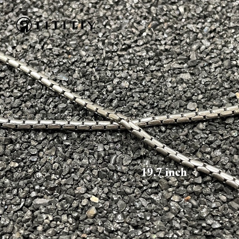 Wide 2.2mm Pure Titanium Snake Bone Chain Ultralight Anti-allergy Clavicle chain