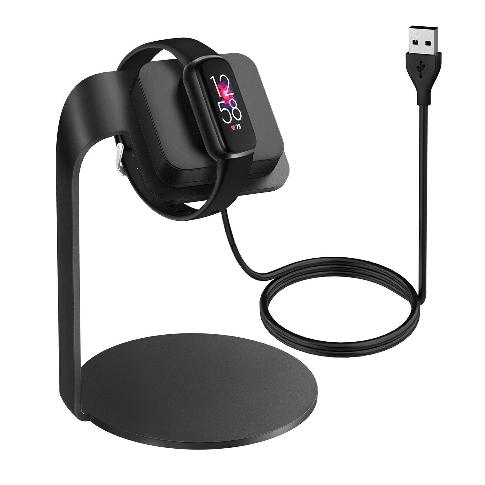 Charging Stand USB Charging Cable Holder fit for Fitbit Luxe Watch Changing Dock