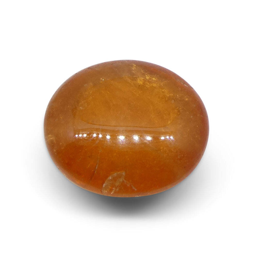 7.69ct Oval Cabochon Orange Mandarin Spessartine Garnet from Nigeria