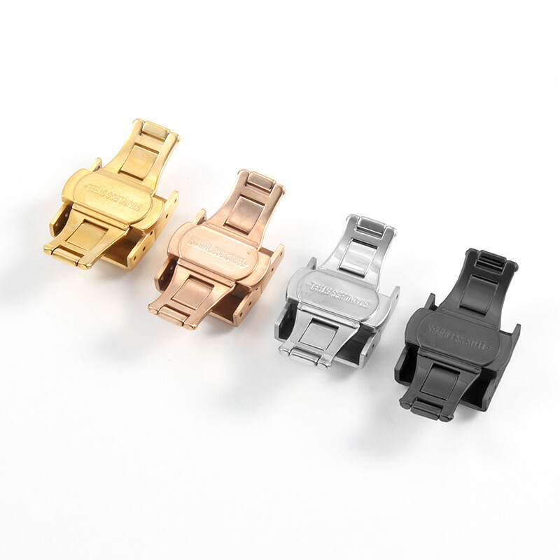 premium Butterfly Clasp Premium 316 Stainless Steel Leather Watch Buckle 18 20mm