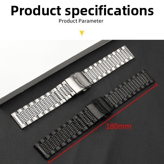High Quality Solid Stainless Steel Watch Band Strap 18 20 22 24mm with Tools