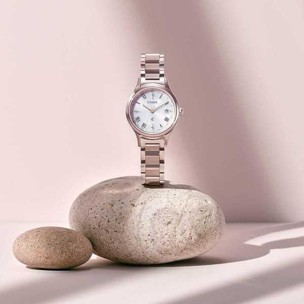 Citizen Xcrossee hikari collection ES9497 96A white dial wristwatch for ladies.