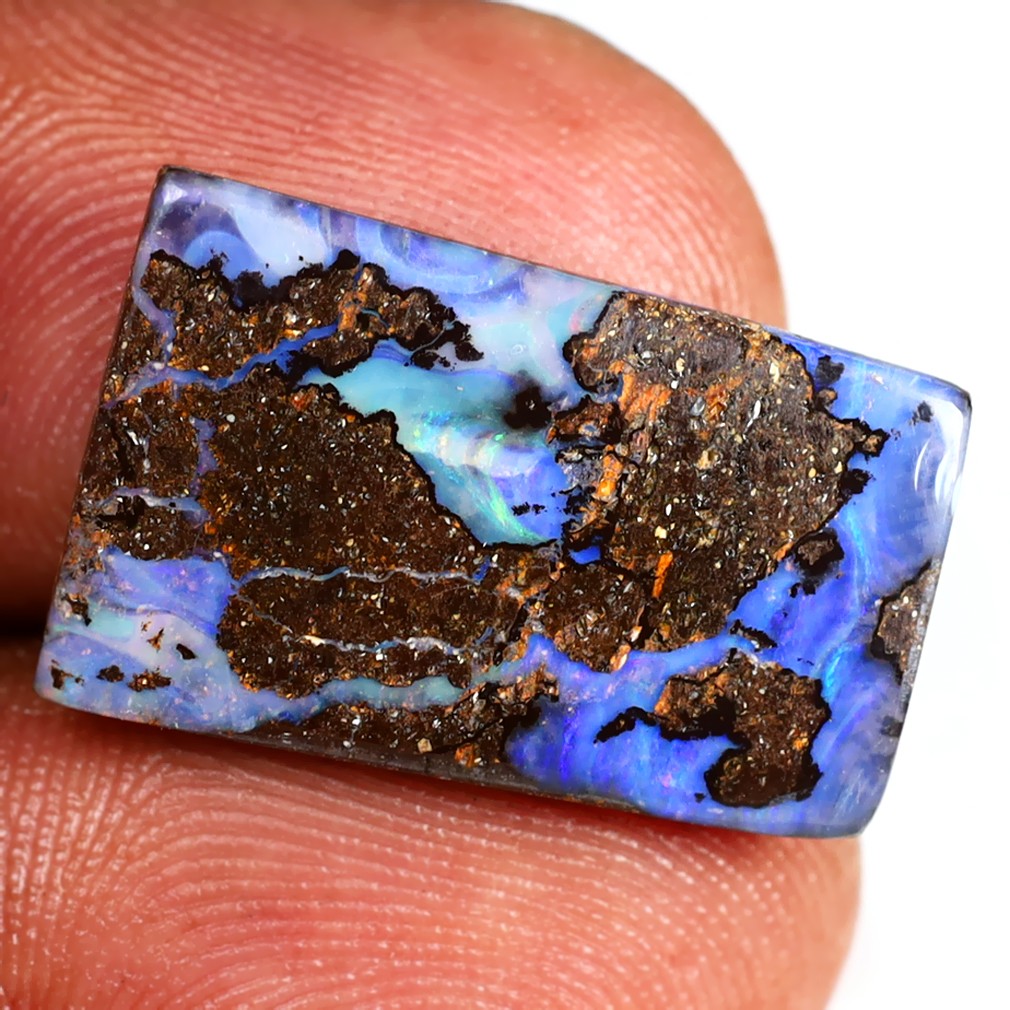 7.44 ct Fancy Shape (20 x 13 mm) Multi Color Australian Koroit Boulder Opal