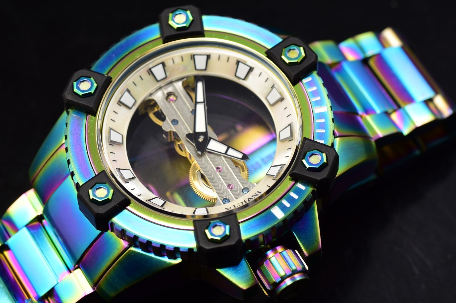 NEW Invicta Women 38mm Grand Diver Black MOP Dial IRIDESCENT Automatic Watch