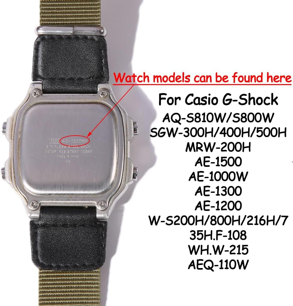 Natural Resin Replacement Watch Band Compatible with Casio W218H W-219H AE1200WH