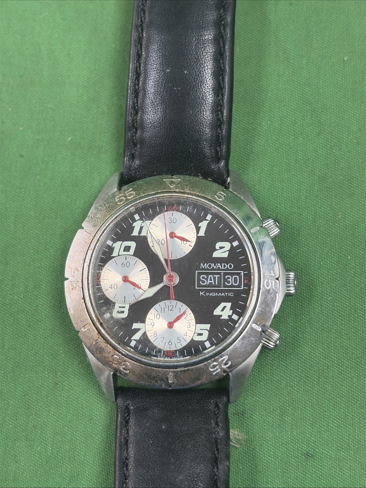Movado Kingmatic Swiss 24 Jewel Automatic Chronograph Watch 84-G5-896