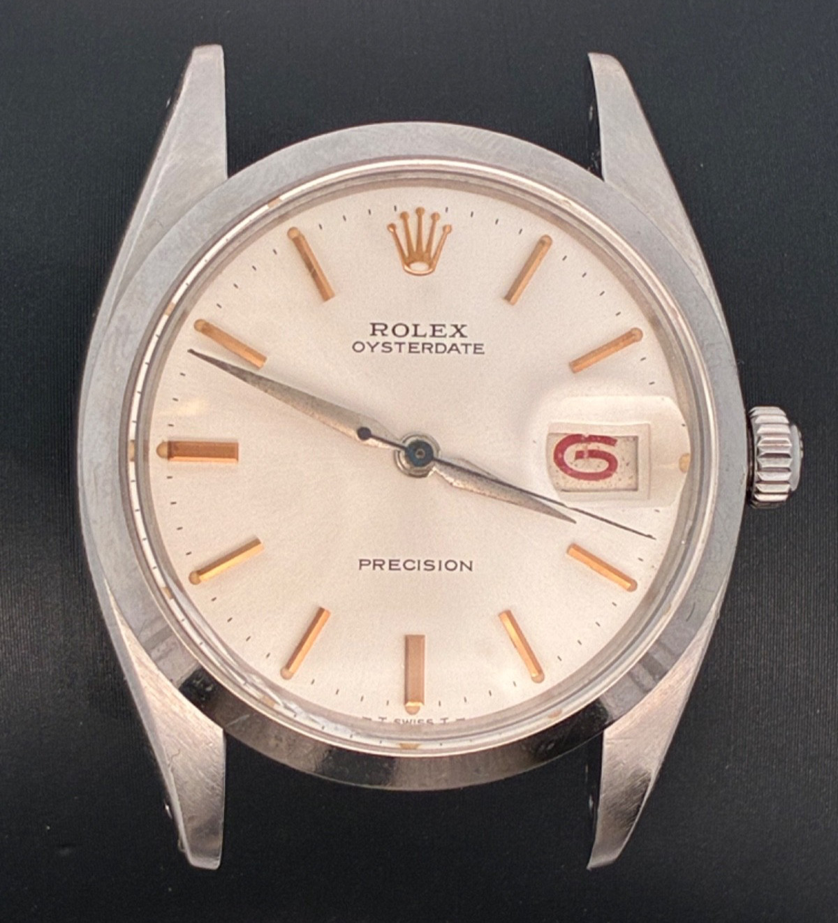 Vintage Rolex Oyster Date Precision 6694 Stainless Steel Date Watch Head
