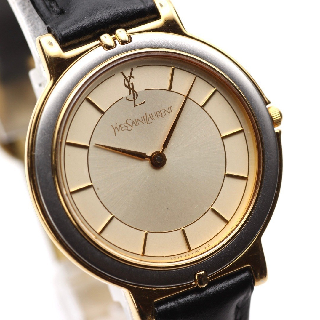 Yves Saint Laurent Ladies Quartz Watch New Band Authentic Japan Vintage