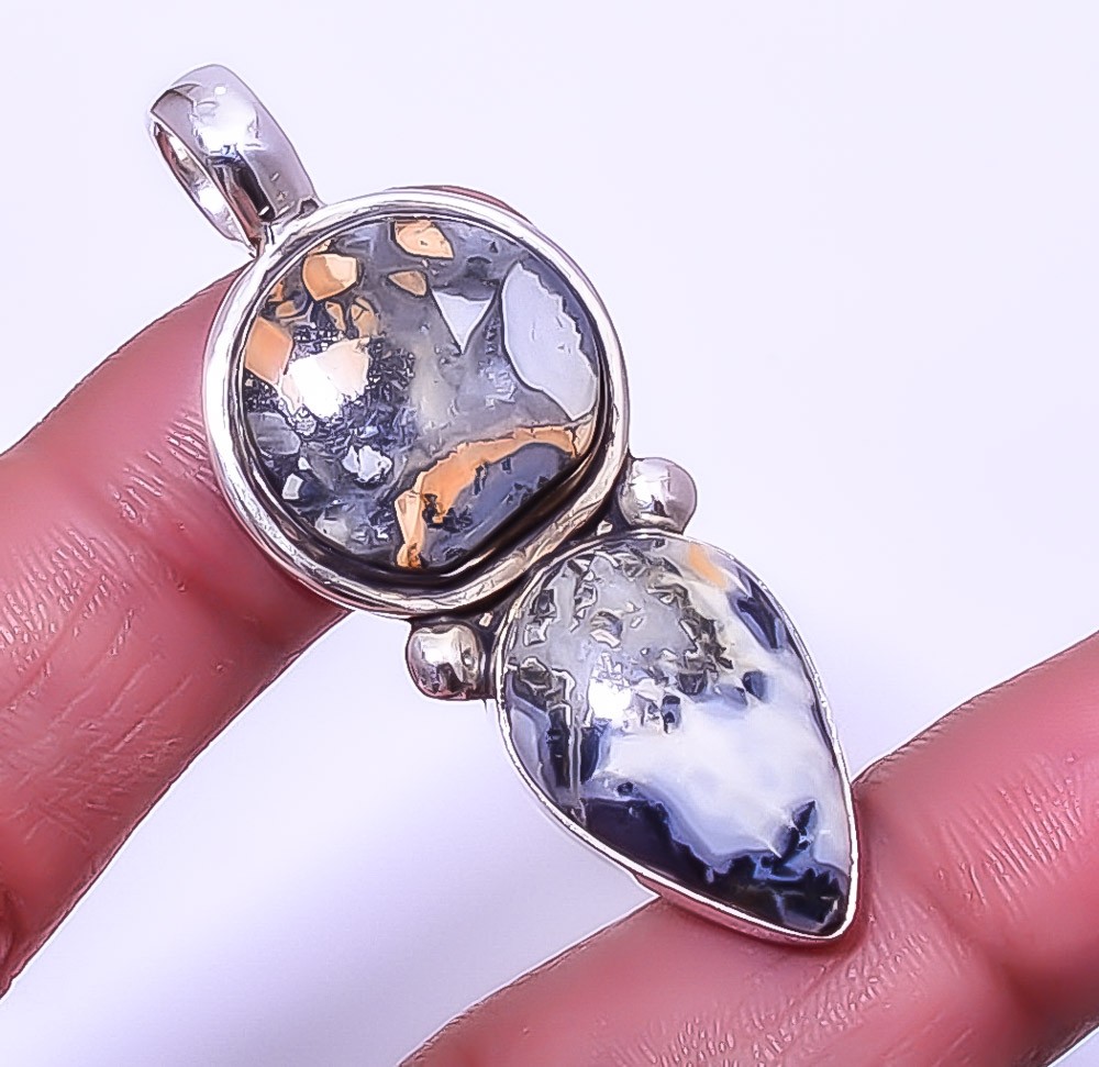 Malingano Jasper – Indonesia Gemstone 925 Sterling Silver Pendant 1.95″ A330