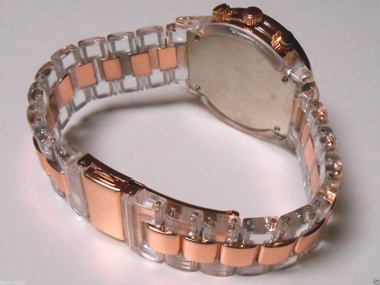 NEW FANCY Women Quartz Wrist Watch Rose Golden Watch Face Crown 3 Hands Resin