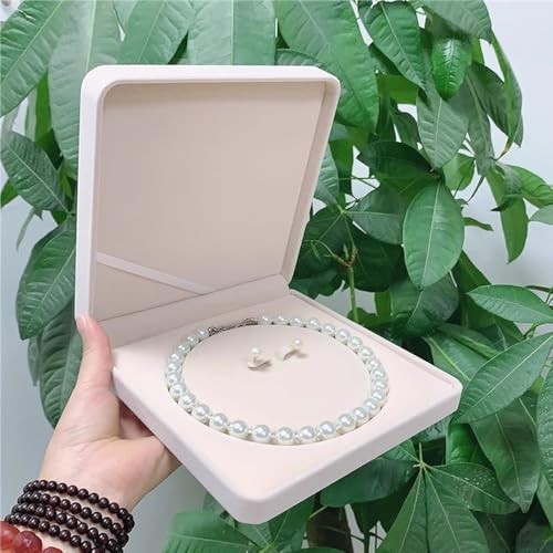 Jewelry Velvet Box Pearl Necklace Earring Beige For Pearl Necklace Earrings
