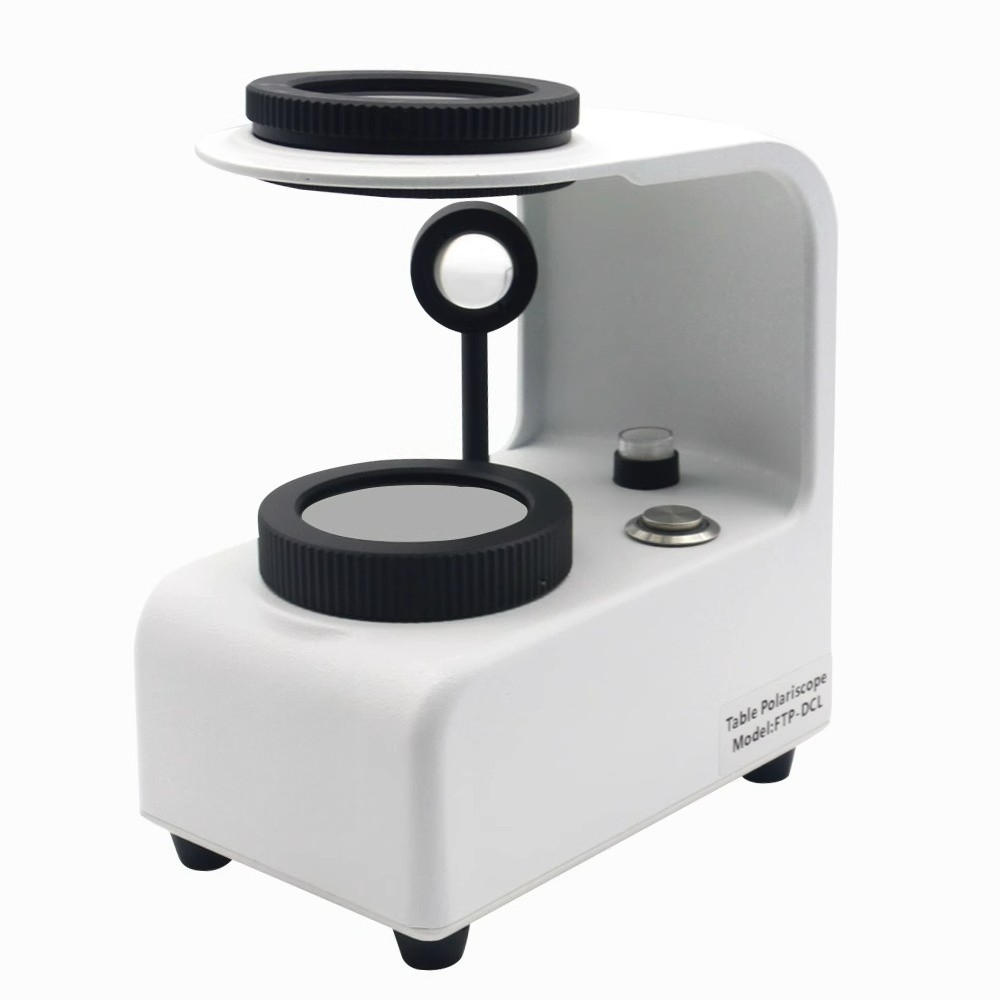 Desktop Polariscope Built-in Gemstone Gem Jewel Jewelry Polarizer Tester Tool