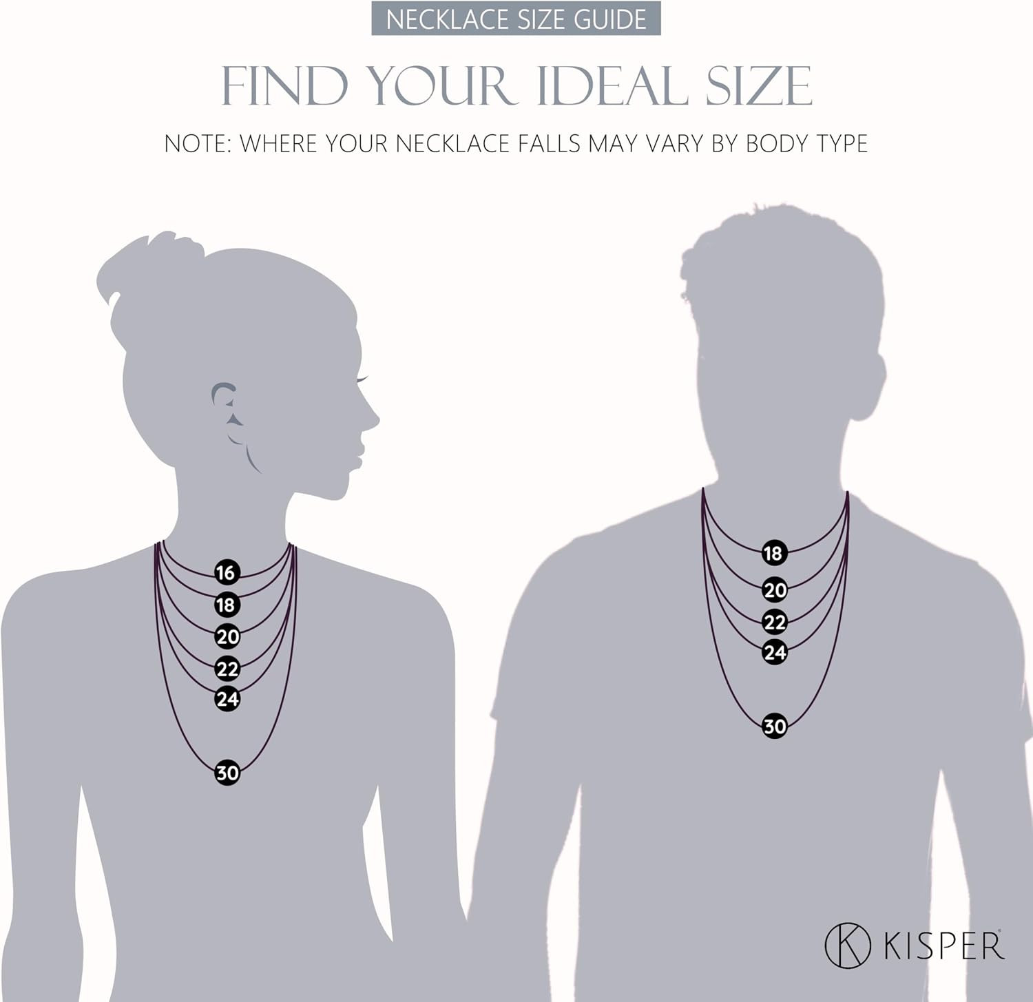 White Gold Rope Chain Necklace for Women 2Mm Plated Stainless Steel | 2Mm, 16-30