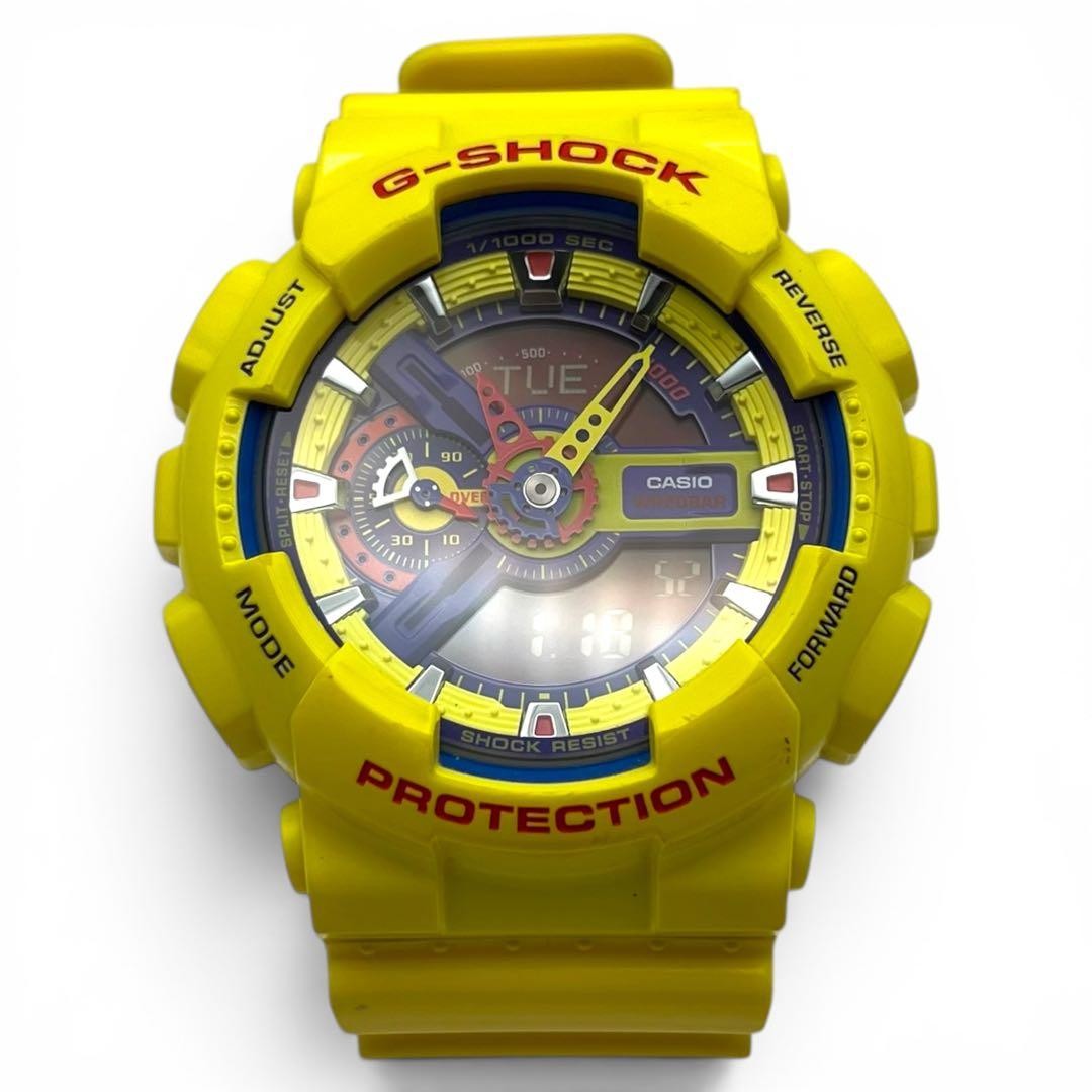 G-Shock GA-110A Hyper Colors Yellow Digital Watch Y2K Japan 0714431