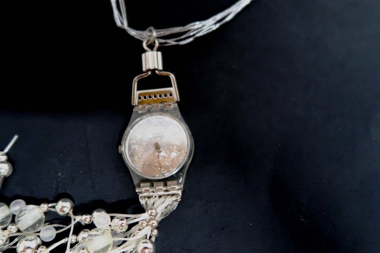 NEW Swatch Necklace Watch SPARKLING NIGHT LZ106 by Léonie Cocquio # 5010 / 16999