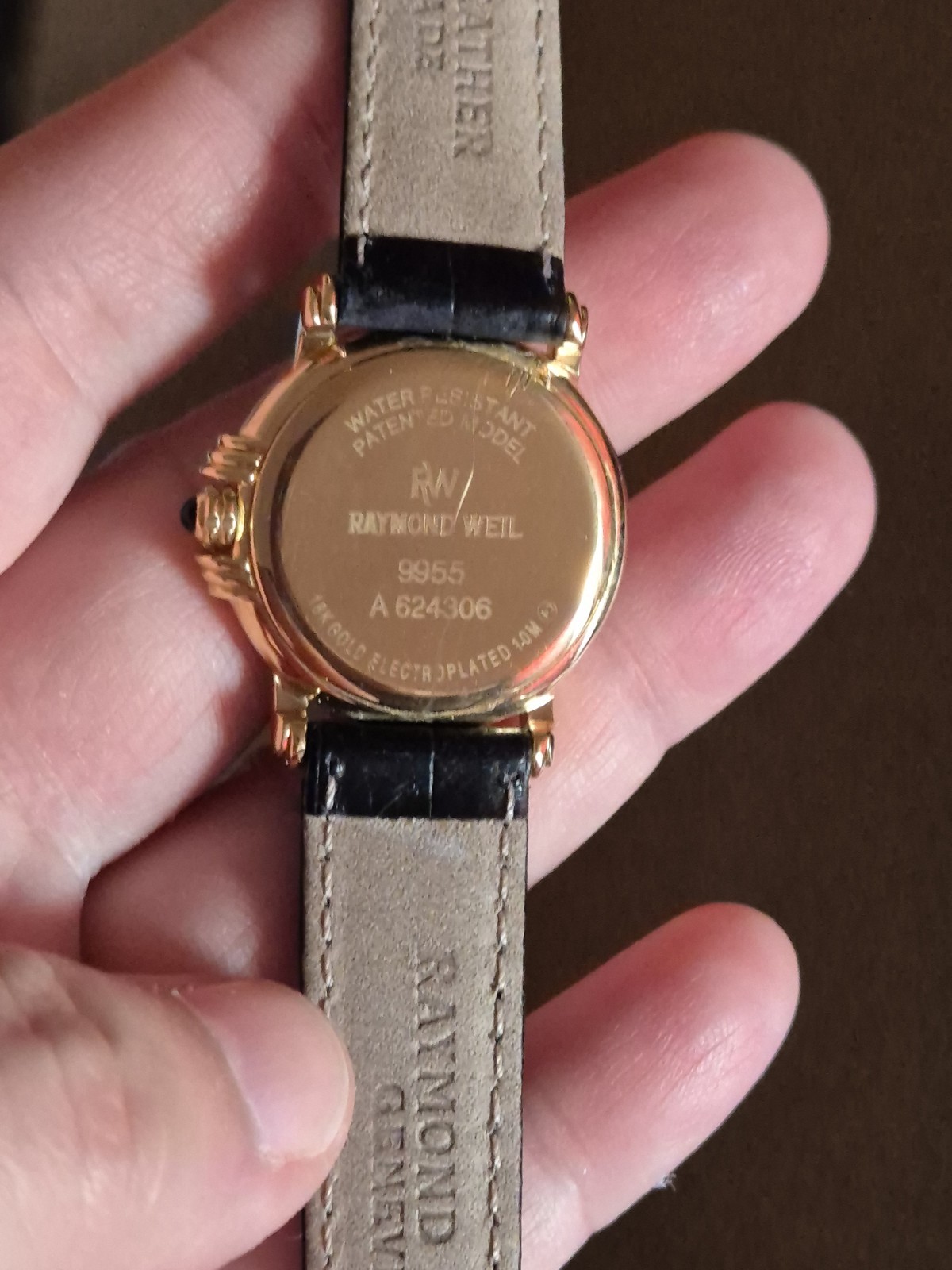 Raymond Weil Ladies Leather Strap Watch Vintage 9955 Working