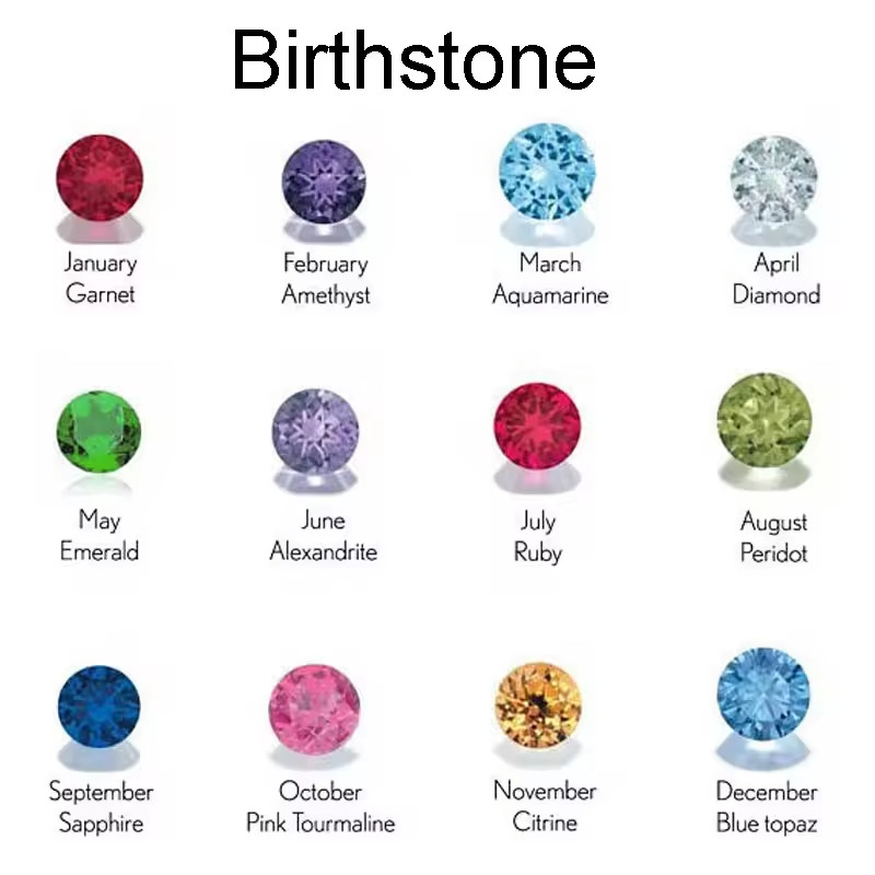 Customized 1-6 Name Charm Birthstone Necklace Heart Pendant Jewelry Gold Silver
