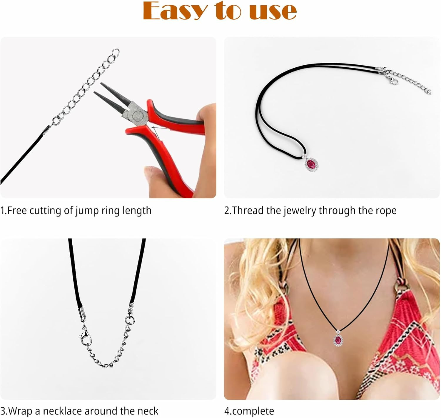 20 Pack Black Necklace Cord, Leather Cord Necklace with Clasp, Waxed Rope Neckla