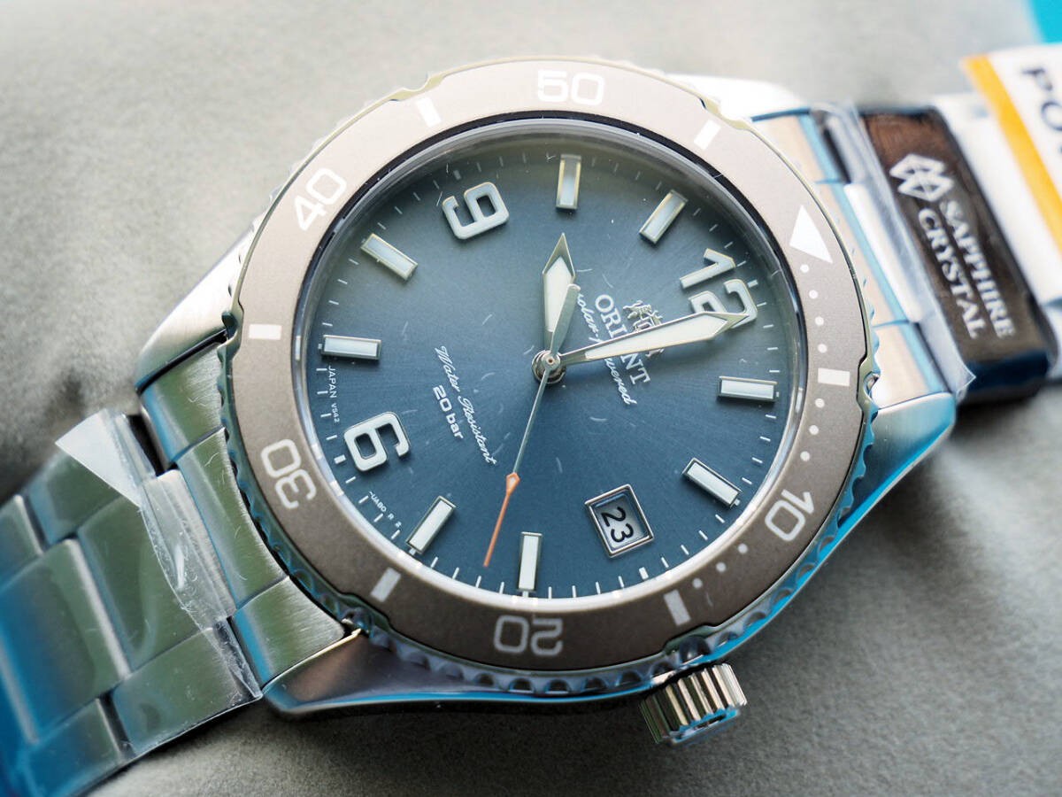 Brand new Orient wristwatch Mako solar powered manufacturer RN WJ0002L men’s bab