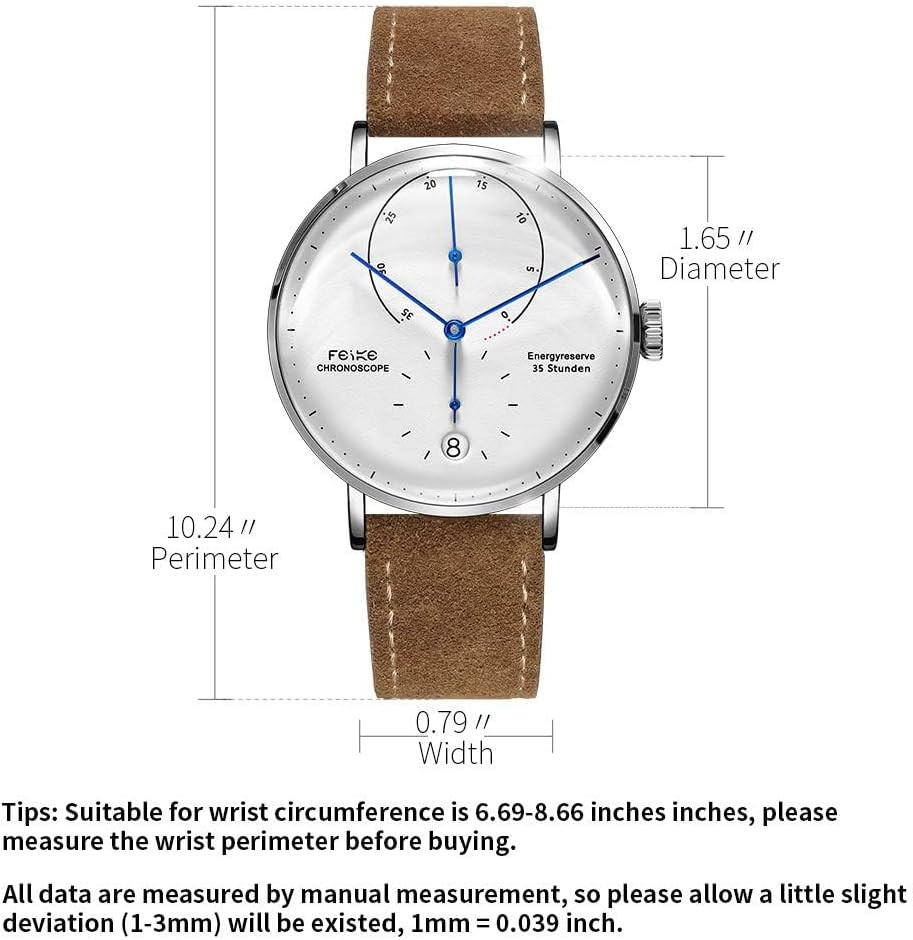 Bauhaus Men’s Automatic Waterproof Leather Dress Watch – FM202