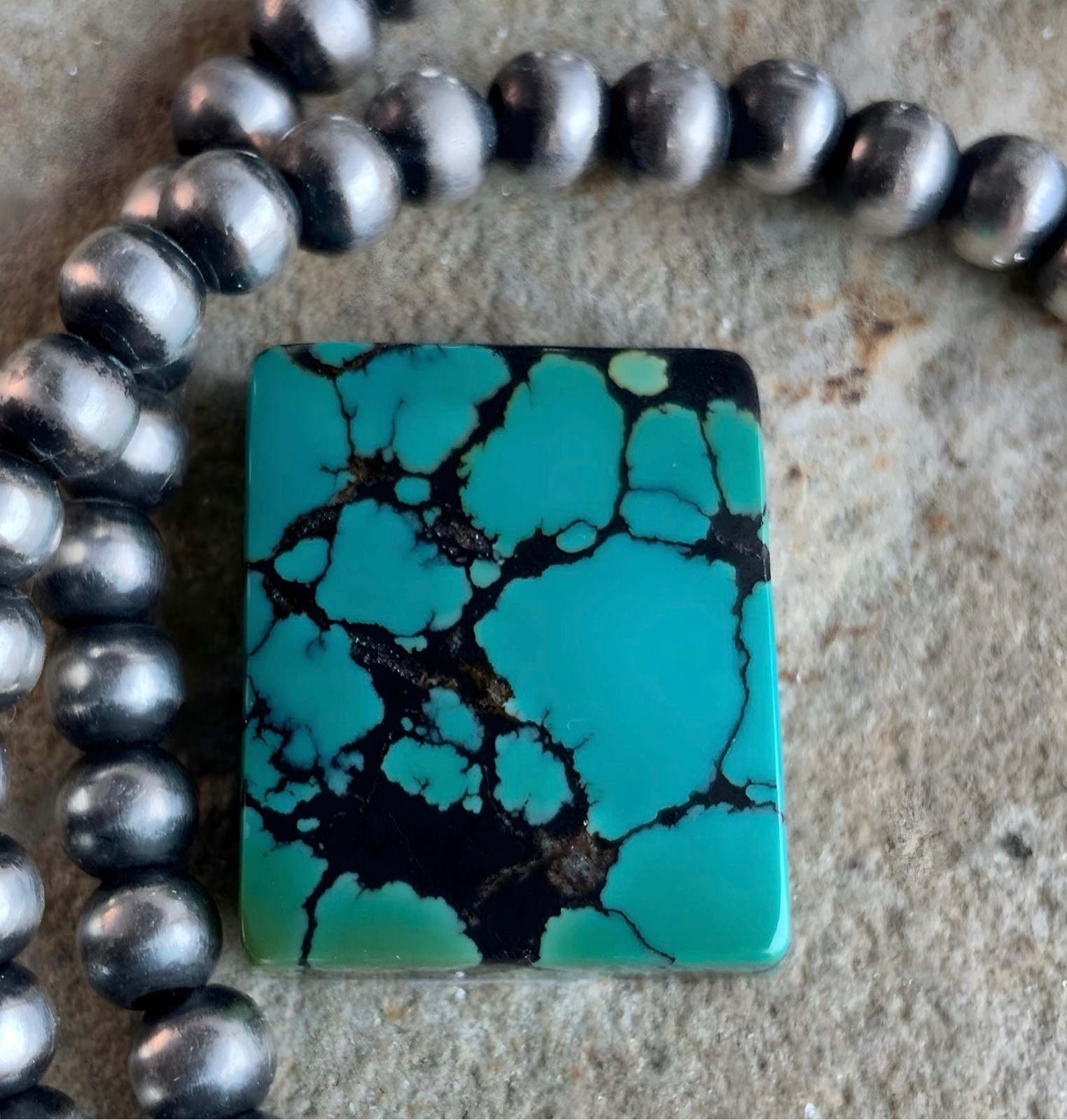 Bao Canyon Turquoise Rectangular Cabochon-Hubei Province Gemstone