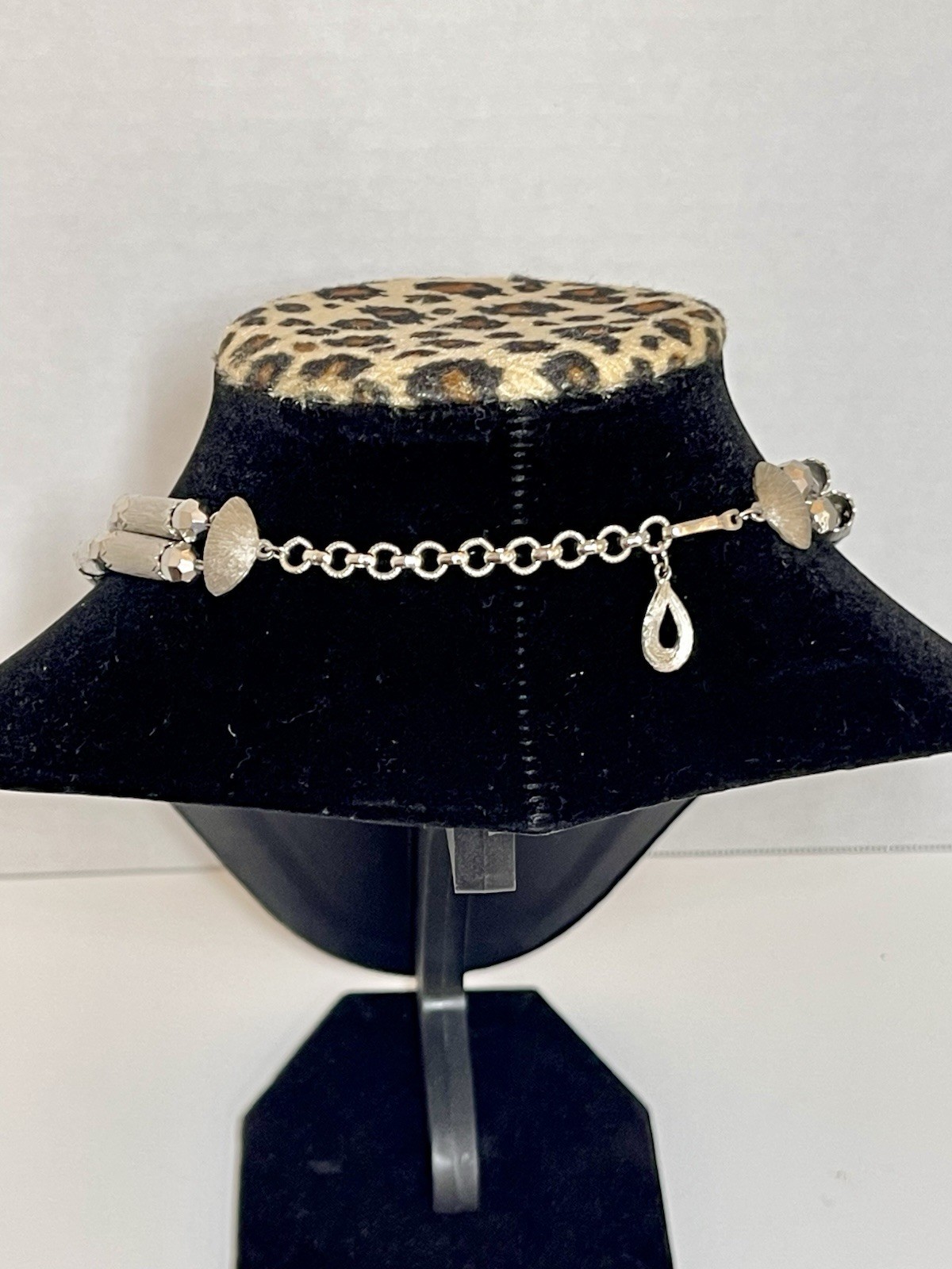 Vintage Double Strand Silver tone Necklace