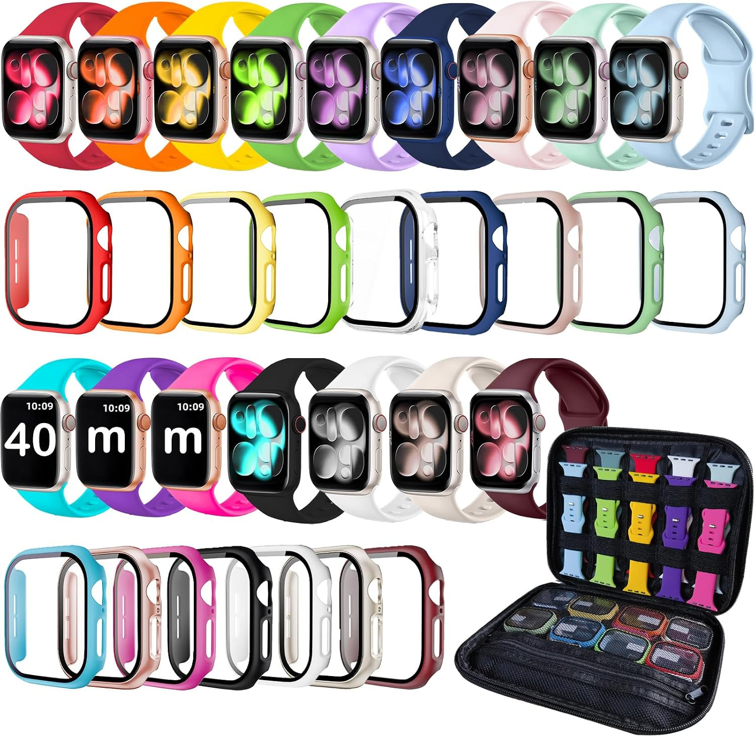 16Pack Compatible with Apple Watch Bands 40Mm 41Mm 42Mm 44Mm 45Mm 46Mm Women Men