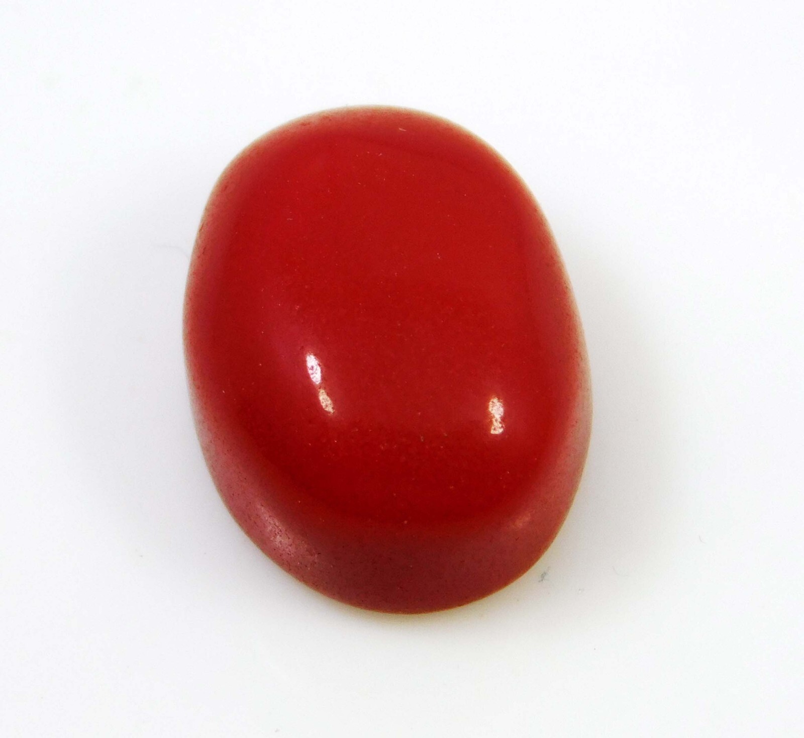 Natural 6.45 Cts Italine Red Coral Cabochon Oval Cut Loose Gemstone