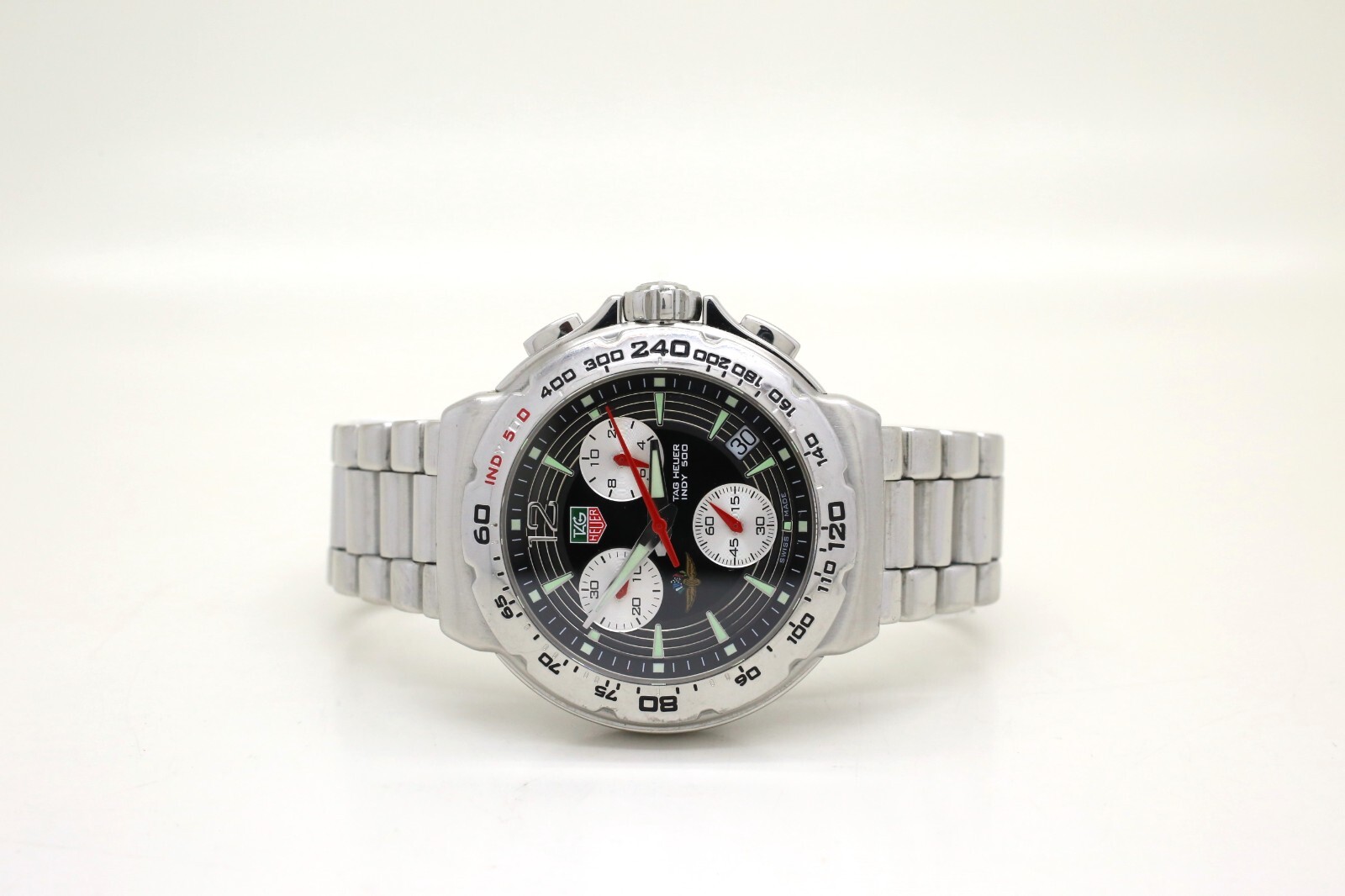 TAG Heuer CAC1111B-0 Quartz Chronograph Date Black Dial Watch 40.0mm
