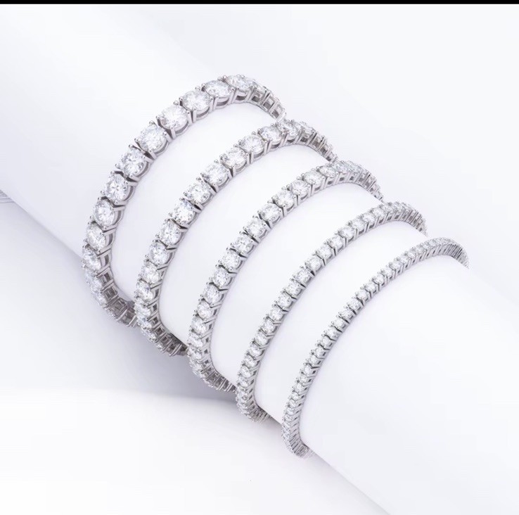 3.0mm VVS1 Moissanite Bracelet 925 Sterling Silver DIAMOND TESTED
