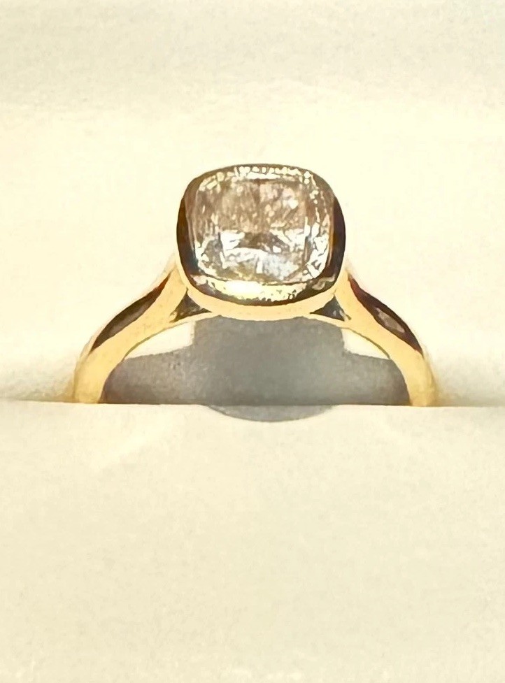 2.51ct GIA CERTIFIED 18K YELLOW GOLD ENGAGAGMENT RING – Size 6 🔥