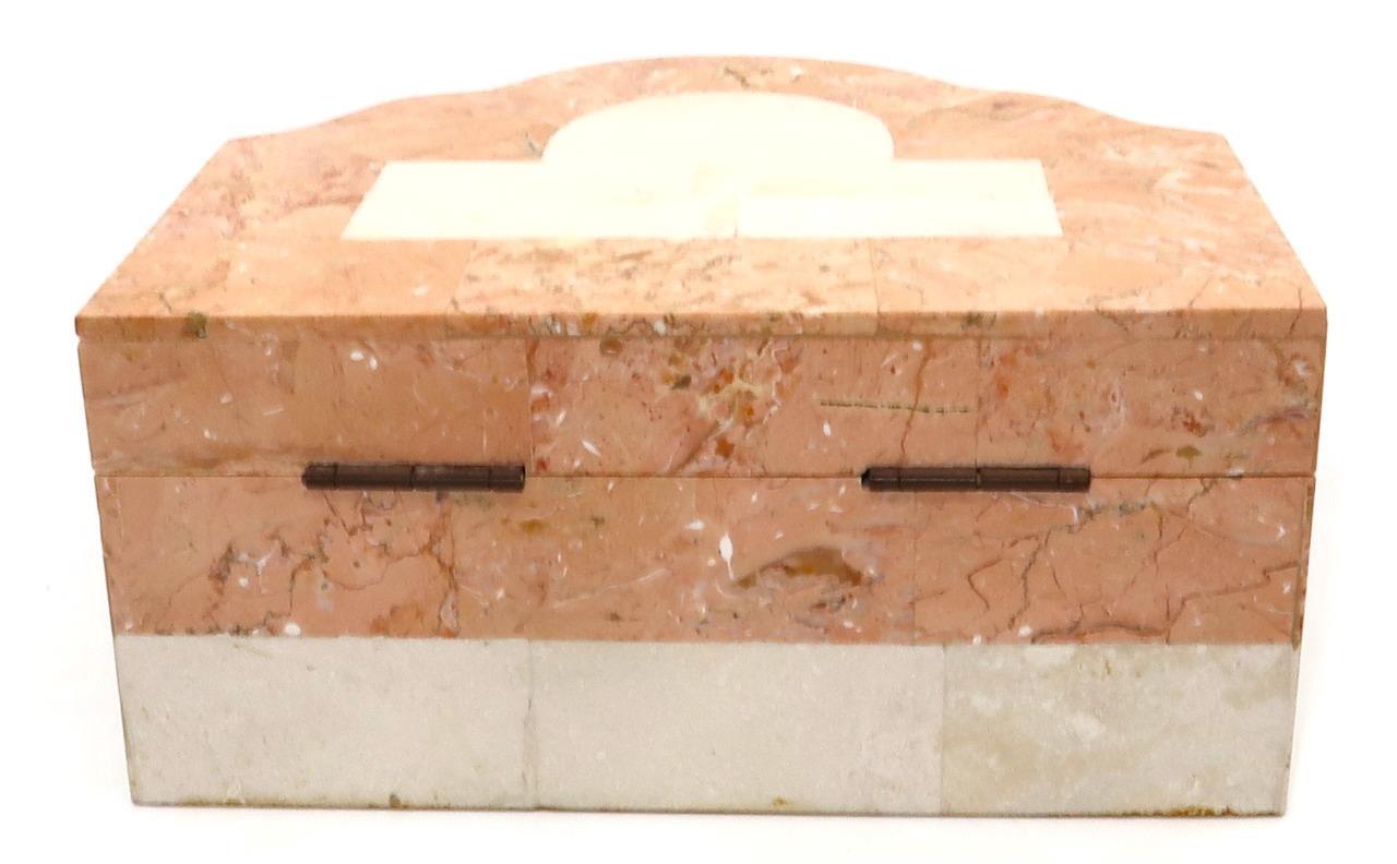 Friends & Co. Philippines Tessellated Marble Casket Jewelry Box, 5 3/8 x 6 1/4″