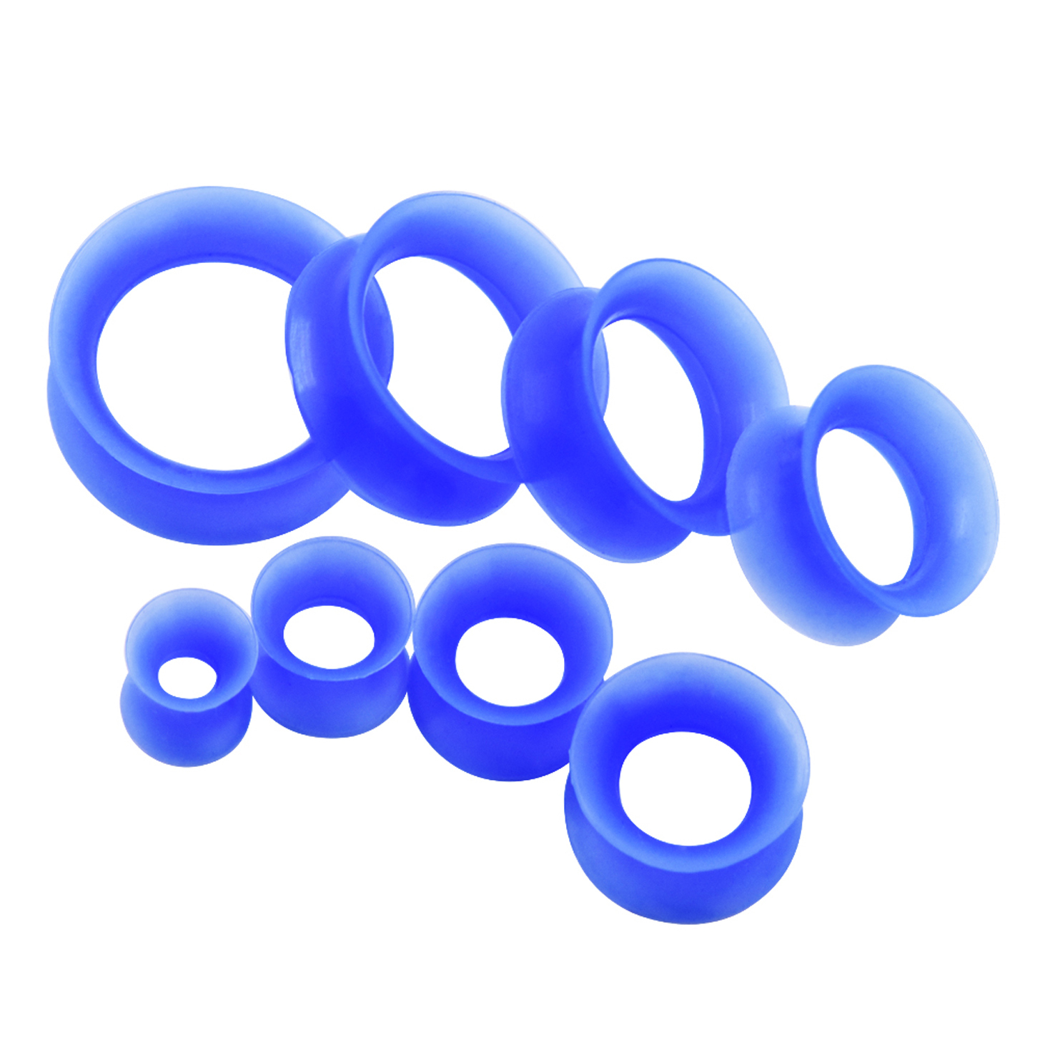 2Pcs Silicone Ear Plugs Flesh Tunnels Ultra Thin Double Flared Ear Gauge Earlets