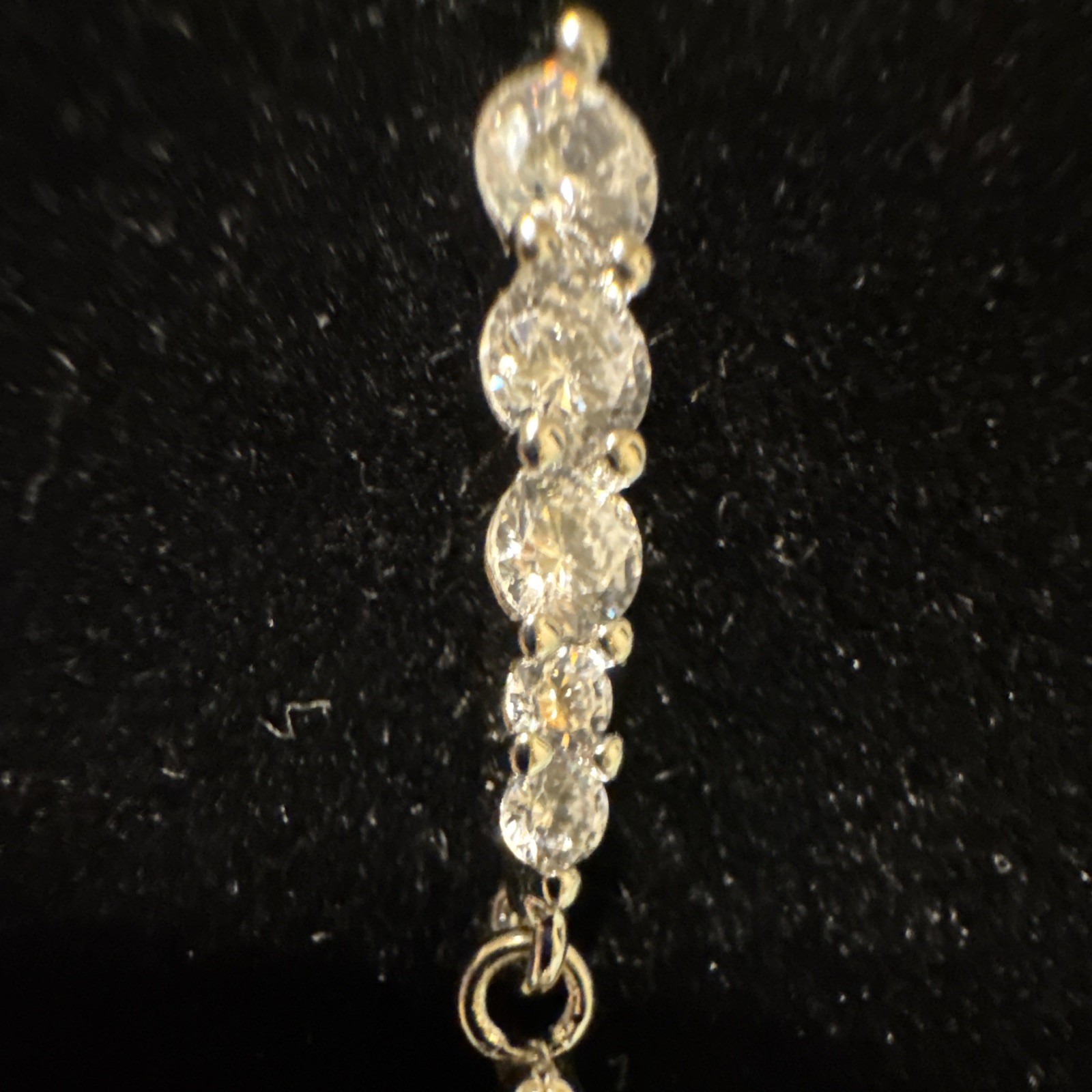 Silver Tone Dangle Drop Earrings Green Teardrop Stone & Clear Rhinestones