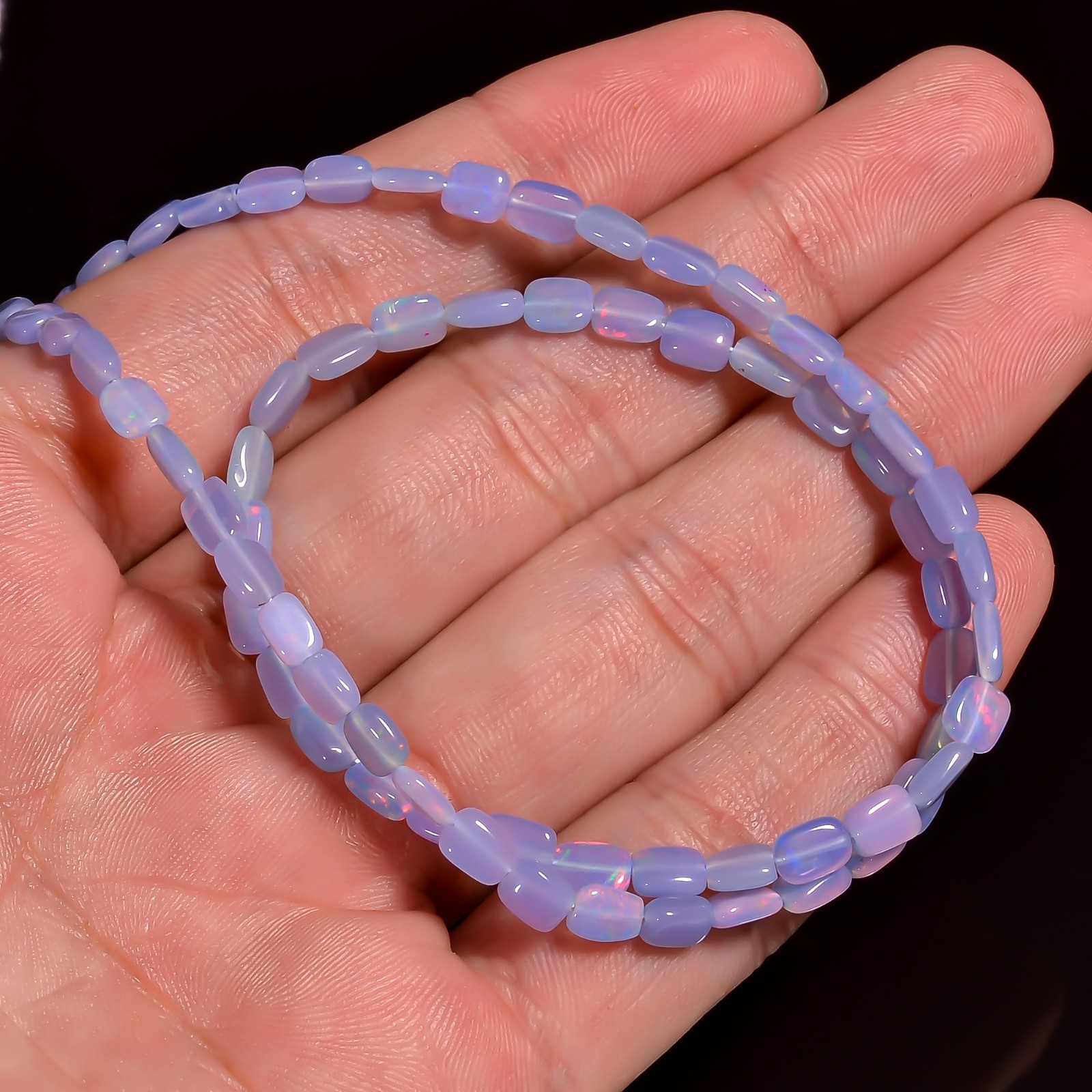 Natural Ethiopian Opal Beads, Ethiopian Purple Opal Chicklet Beads Gemstone R805