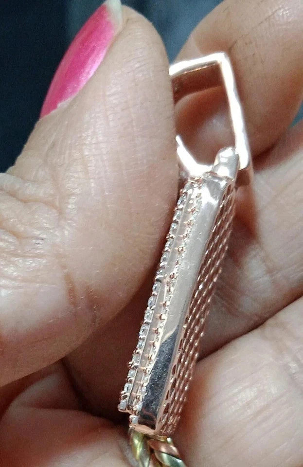 CHRISTMAS GIFT MENS Baguette Lab Created Diamond Custom Made Pendant 925 Silver