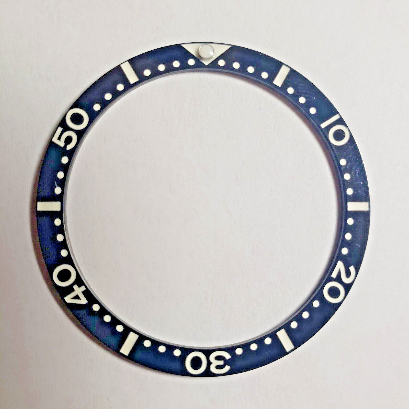 BLACK CERAMIC 38mm FULL LUME FLAT BEZEL INSERT for SEIKO With Pip