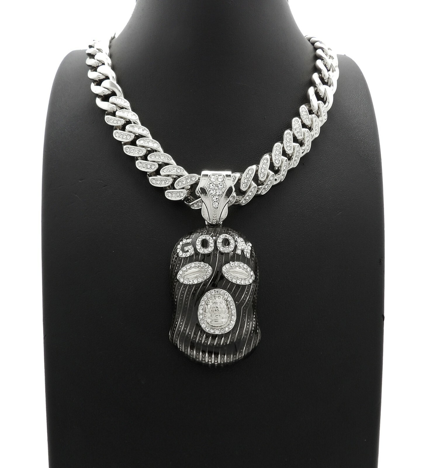 GOON MASK PENDANT WITH 20″ 11mm CUBAN CHAIN*