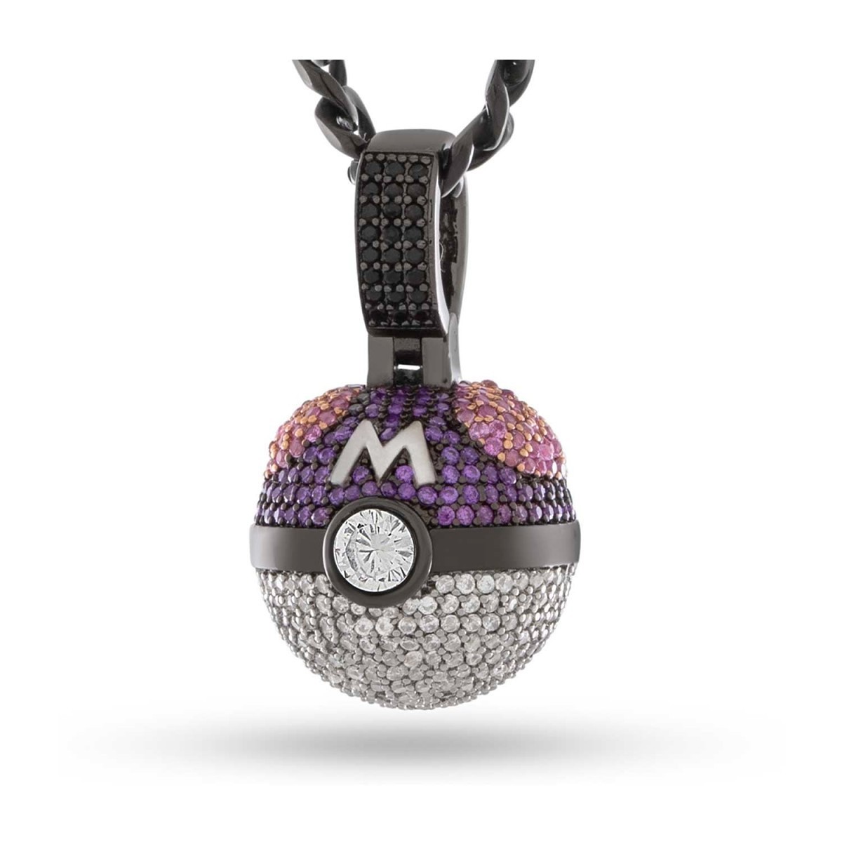 Official Pokemon X King Ice Master ball Chain Necklace NEW Pokemon Center Chain