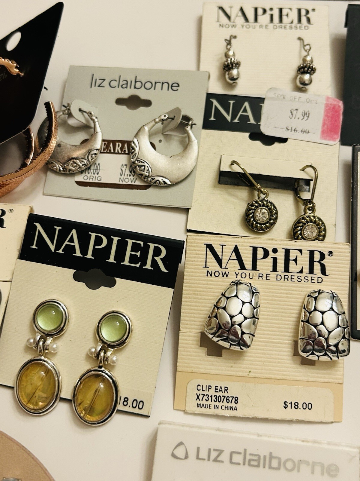 Napier Old New Stock Earrings Lot Clip Ons Pierced Ann Taylor Loft
