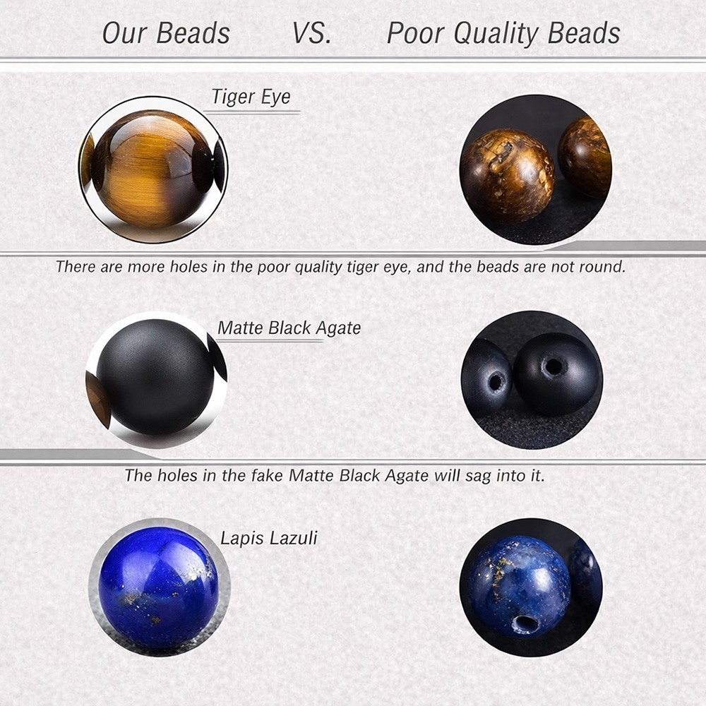 7 Chakra Healing Natural Stone Round Gemstone Yoga Energy Beads Bracelet Jewelry