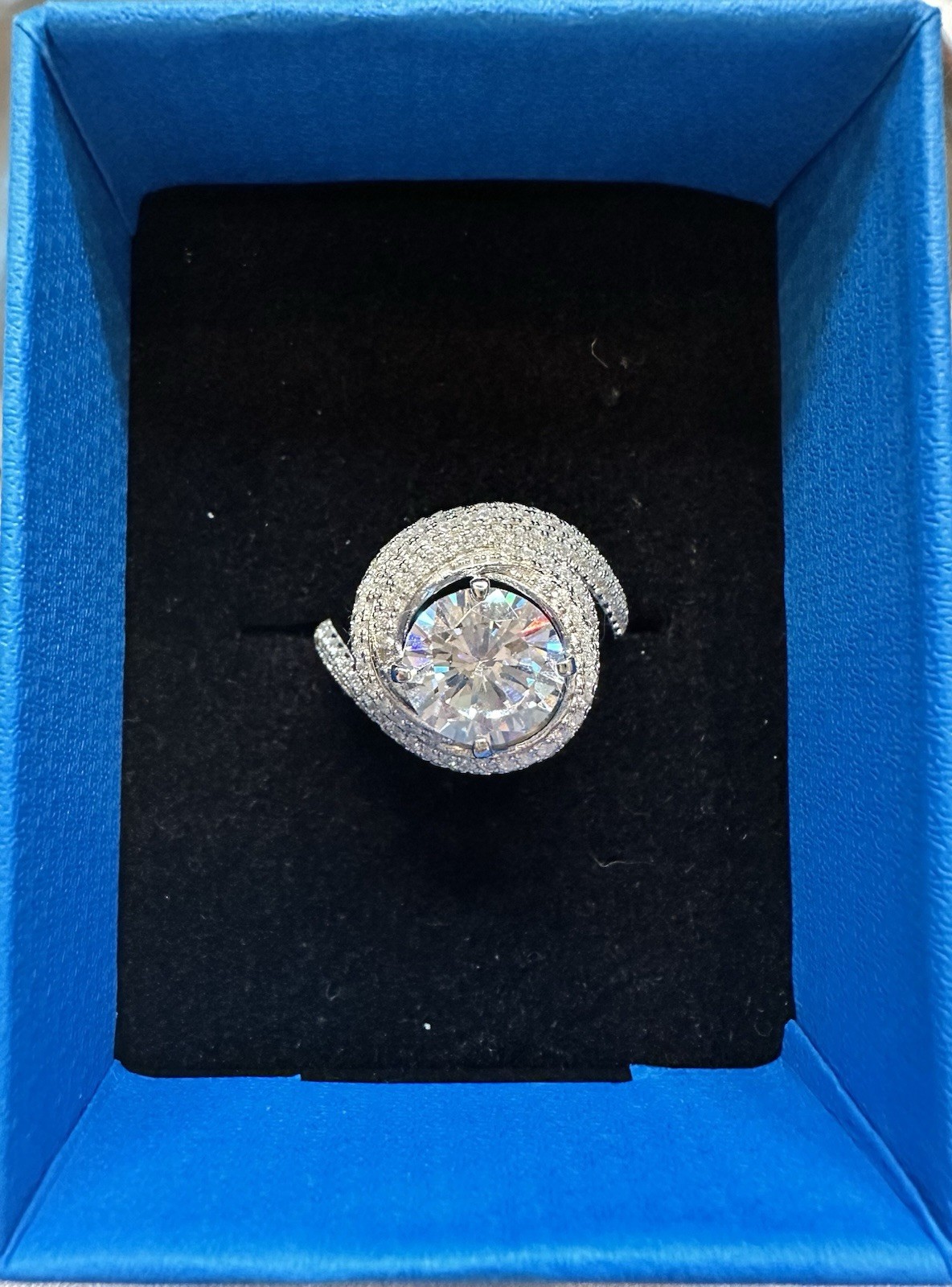 Bella Luce Rhodium Plated Sterling Silver .925 CZ White Diamond Simulants Size 8