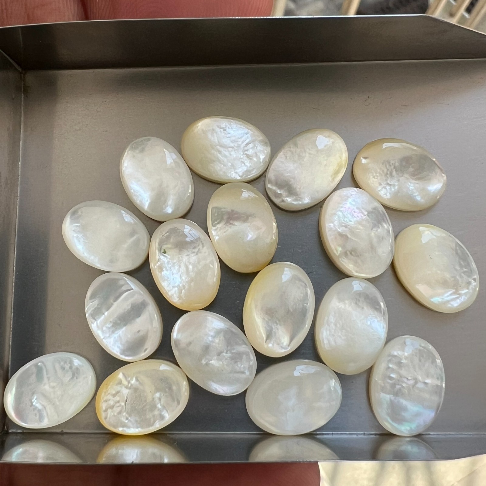 Natural Mother of Pearl Oval 5×7 mm to 15×20 mm Cabochon Loose Gemstone