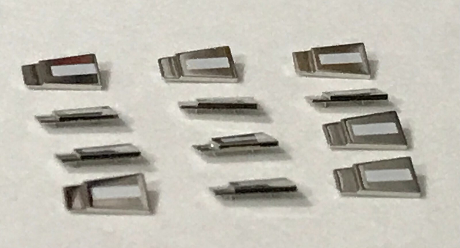Watch Dial Hour Markers Silver 12 pieces Indices Indexes Numerals Dots Bars New