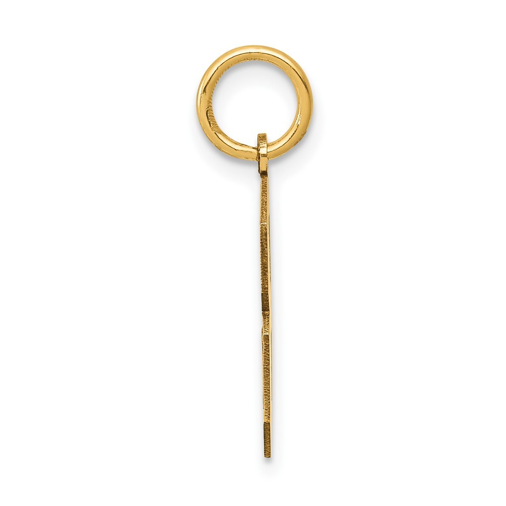 10k Yellow Gold Medium Satin Number 8 Charm Pendant 0.27g