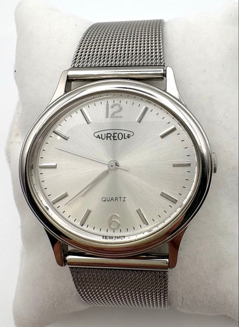 Aureole SW-377M Quartz Silver Stainless Steel Watch Japan