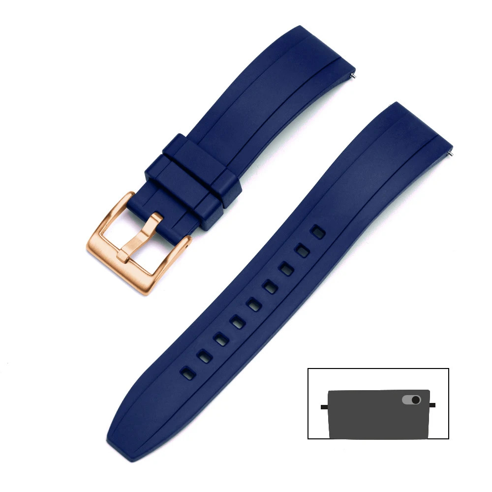 Quick Release FKM Rubber Watch Band 18 19 20 21 22 23 24mm Silicone Watch Strap
