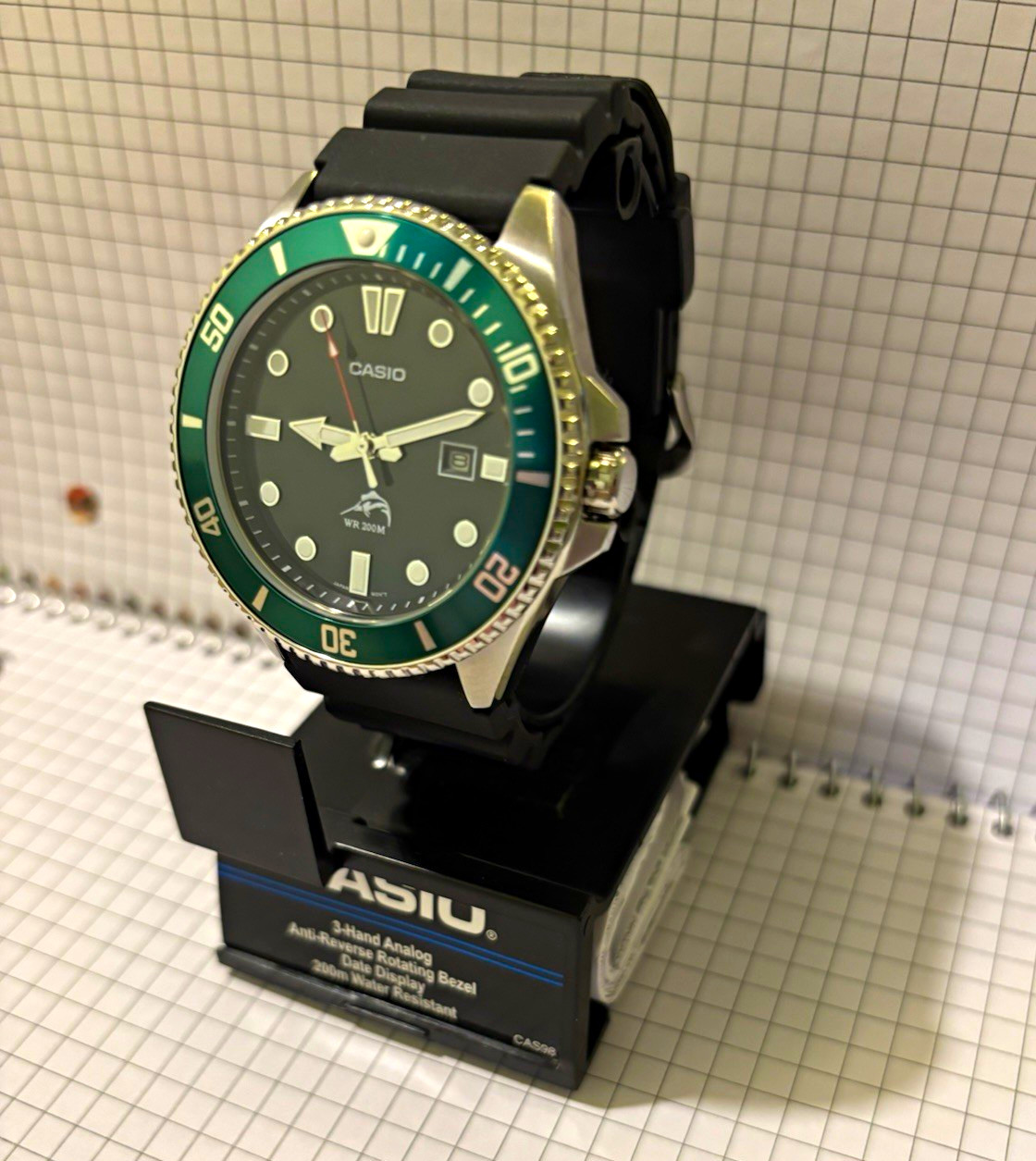 Casio MDV106B-1A3V, Duro, Dive Watch, 200 Meter WR, Anti-Reverse Bezel