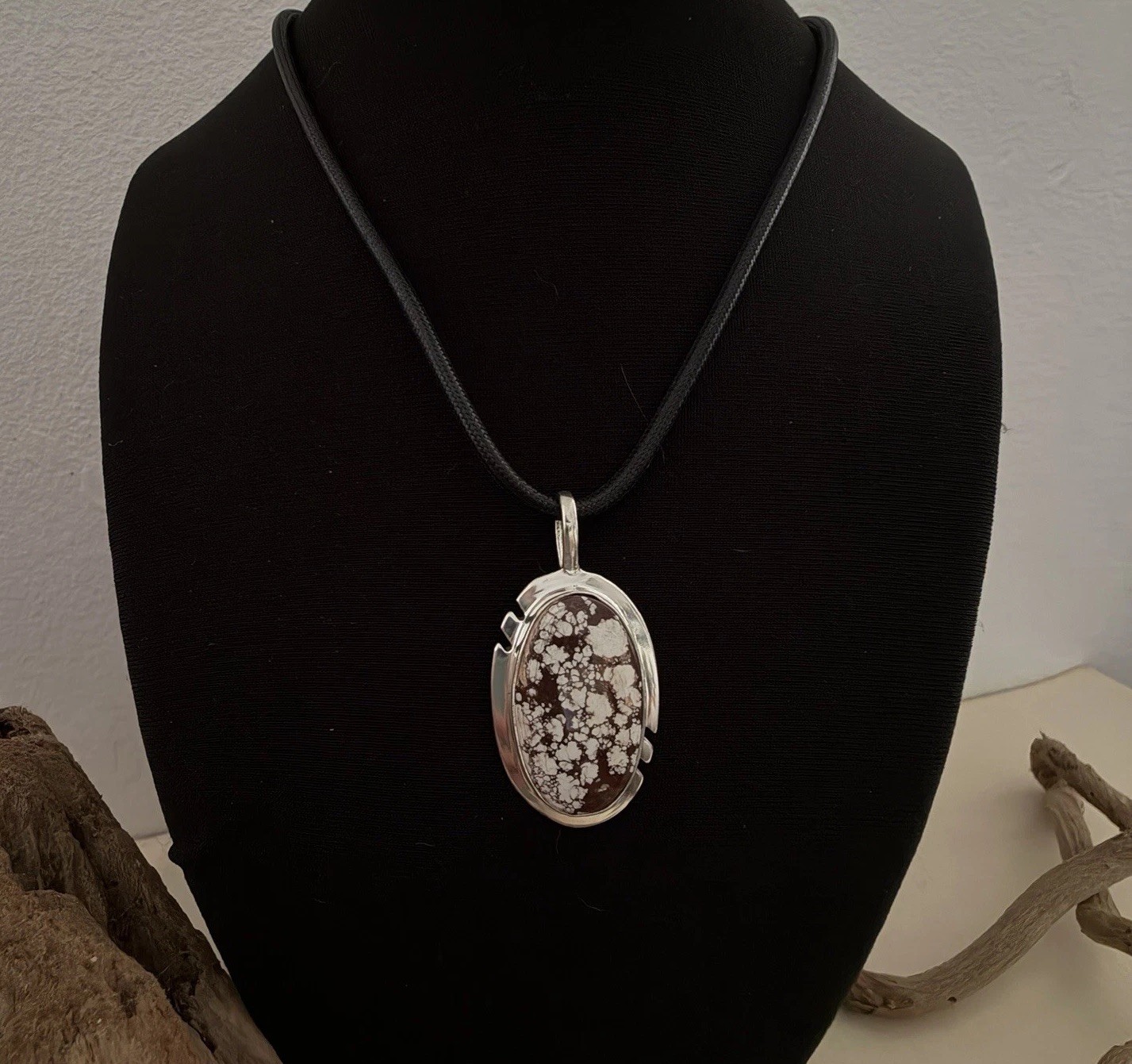 925 Sterling Silver Wild Horse Turquoise Necklace Native American Jewelry