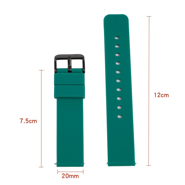 10 12 14 16 18 19 20 21 22 24mm Soft Silicone Watch Band Watch Strap Replacement